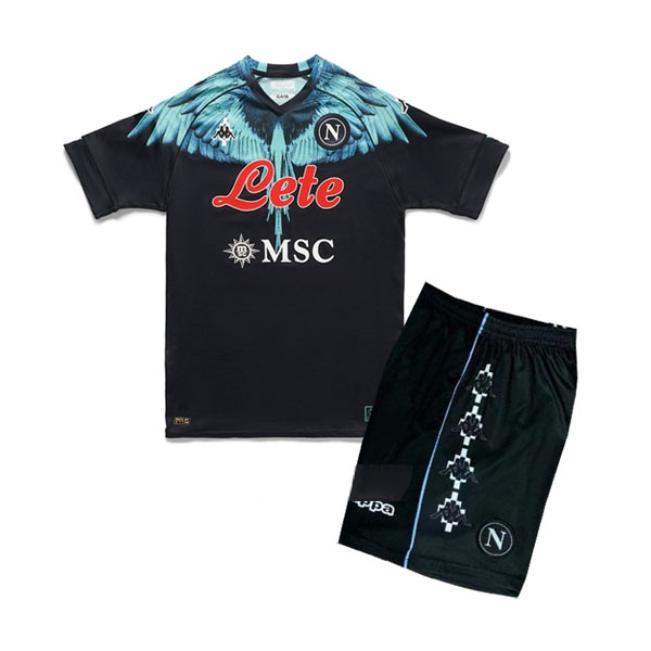 Camiseta Napoli Portero Kappa x Marcelo Burlon Niño 2021-22